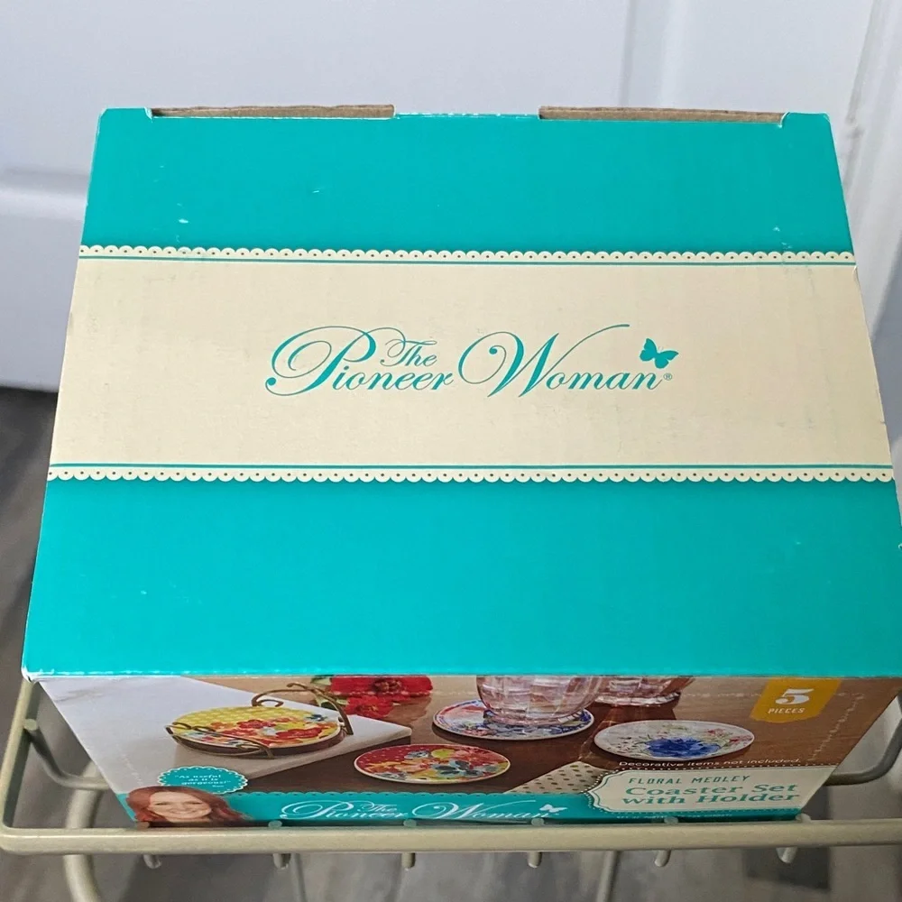 The Pioneer Woman Floral Medley Coaster Set - Red, Blue, Yellow